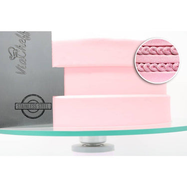 2-Sided Stainless Steel Cake Decorating Comb #2 (4